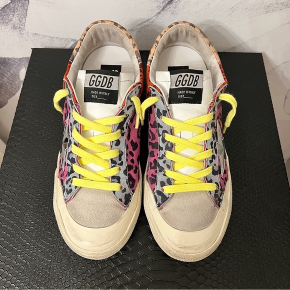 HTF GOLDEN GOOSE Multi COLOR Leopard SUPERSTAR Penstar 37 - Picture 4 of 12